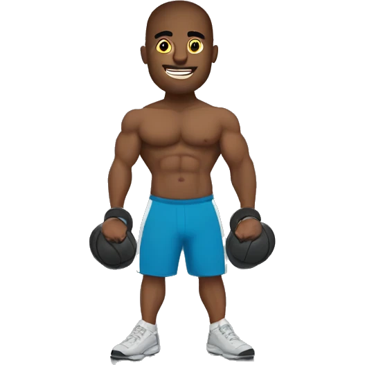 Un chico en un gym emoji