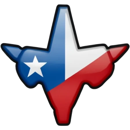 texas state with an x over it emoji