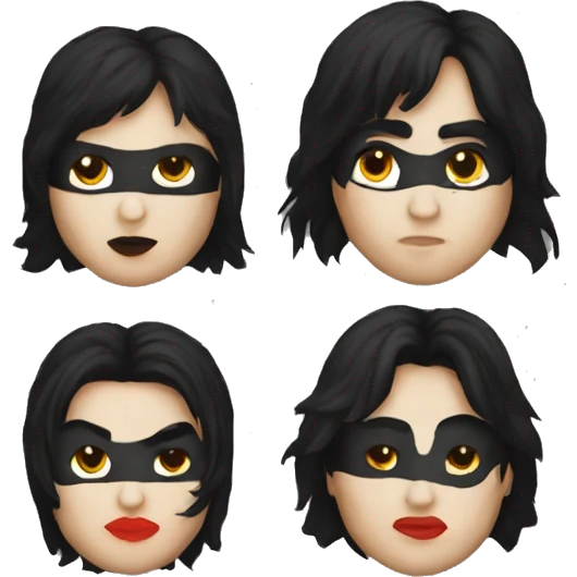 The rock band kiss makeup png emoji