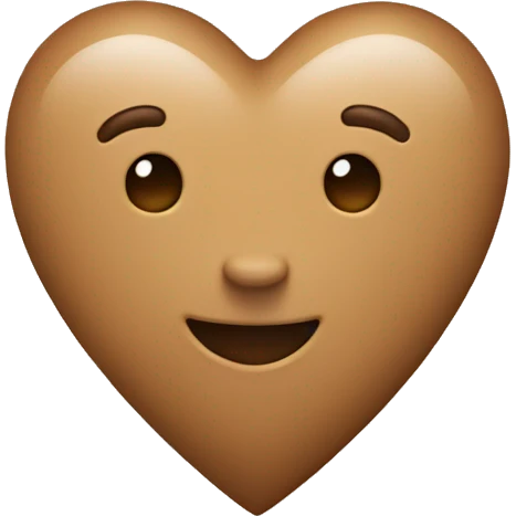 Light brown heart emoji