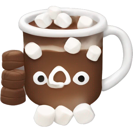 hot cocoa with marshmallows emoji