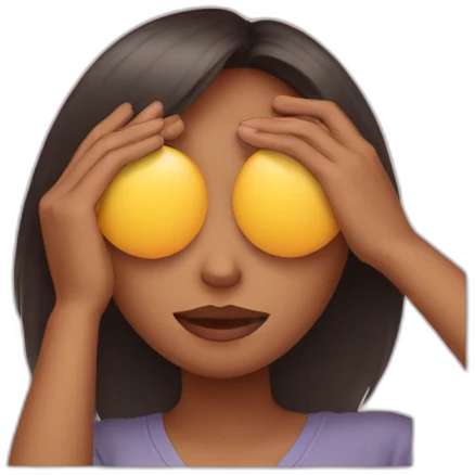 girl covering her eyes emoji
