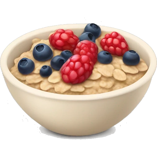 oatmeal with berries emoji