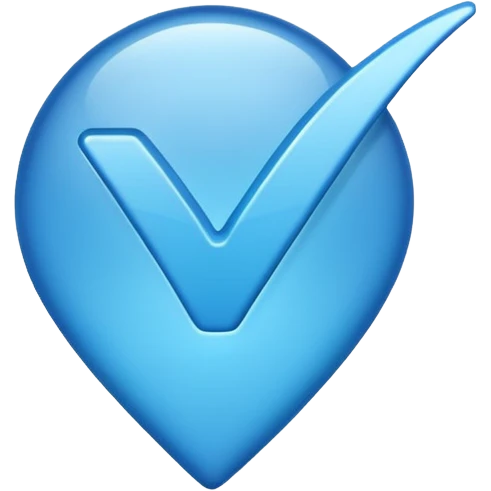 Blue chekmark  emoji