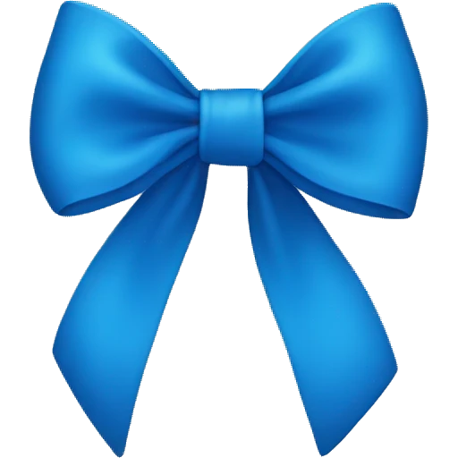 Blue bow emoji