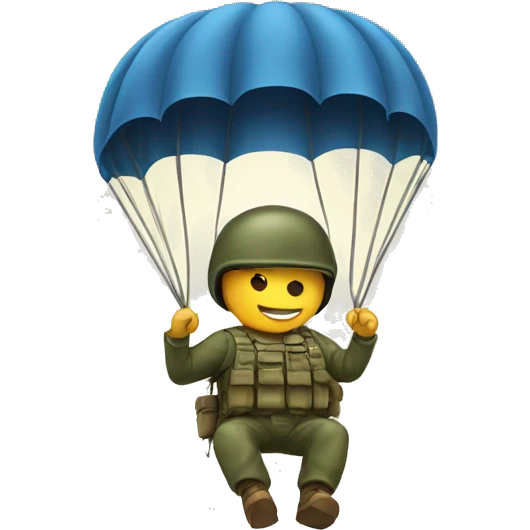soldier on a parachute emoji