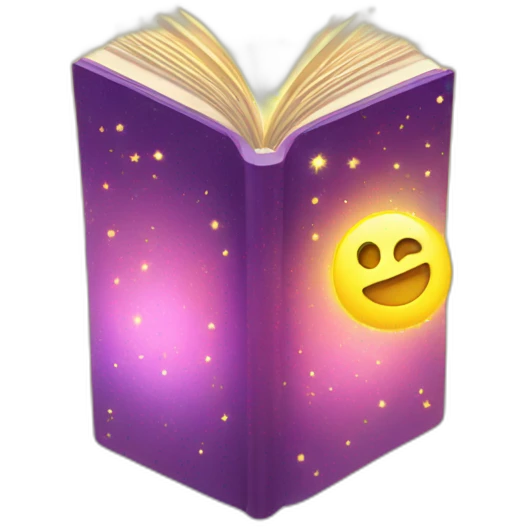 glowing sparkle book emoji