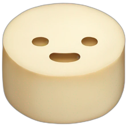 round tofu with a grid pattern on top emoji