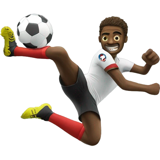 a footballer doing bicycle kick  emoji