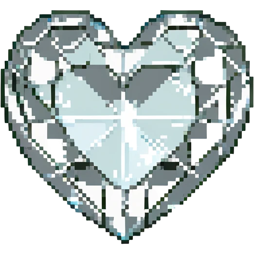 heart-shaped diamond cut emoji