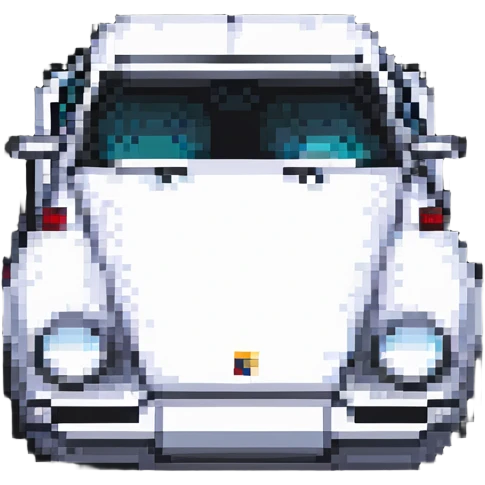 blocky Minecraft Porsche car emoji