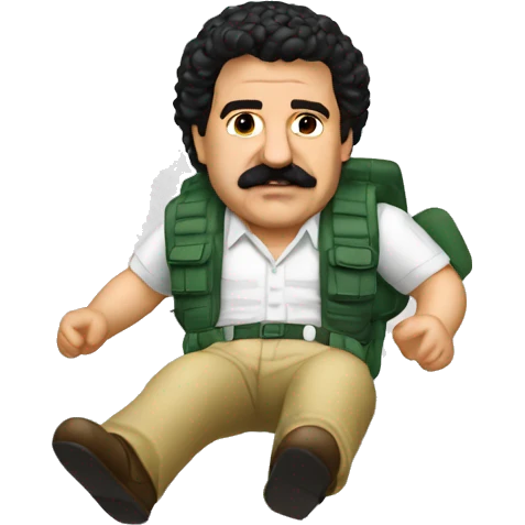 Pablo escobar fait du saut en parachute  emoji