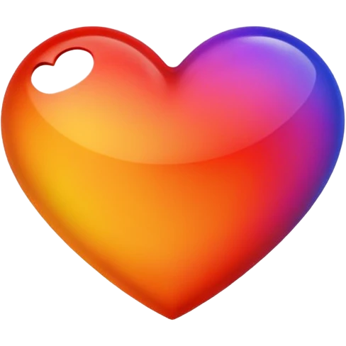 heart with straight ally pride flag colors emoji