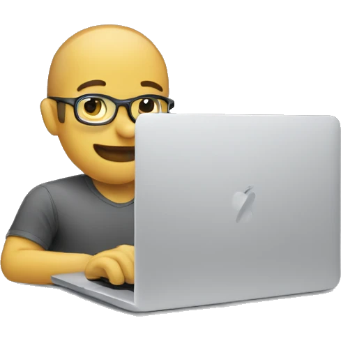 programmer with macbook emoji