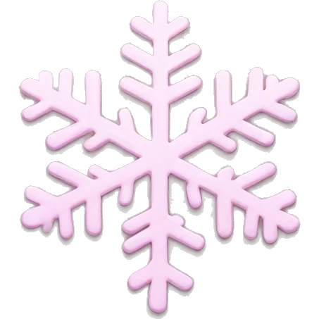 pastel pink snowflake  emoji