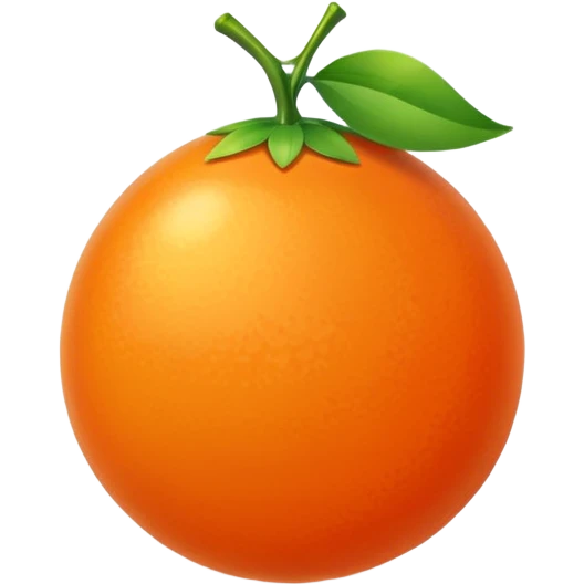 tangerine sphere emoji