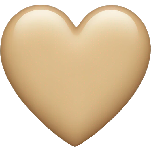beige heart emoji