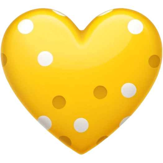 yellow heart with a polka dot pattern emoji