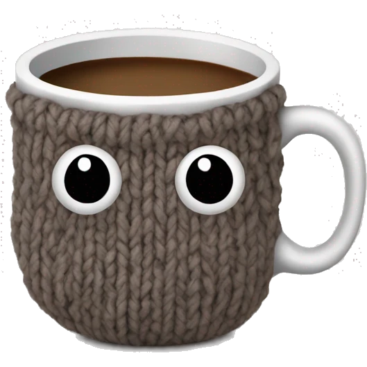 Yarn coffee cup emoji