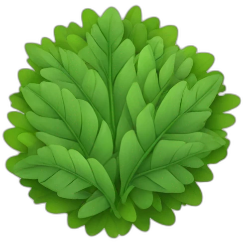 greenery in a circular shape emoji