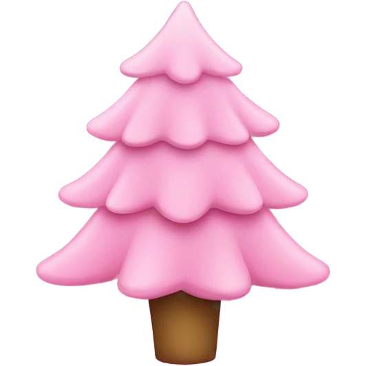 Pink Christmas tree  emoji