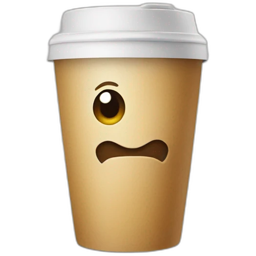walking coffee cup emoji