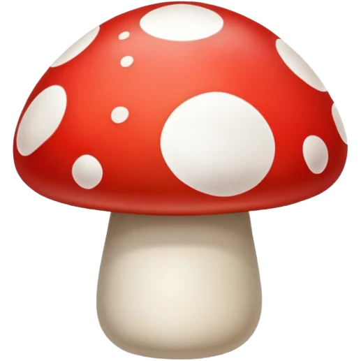 mushroom inspired by Apple emoji emoji