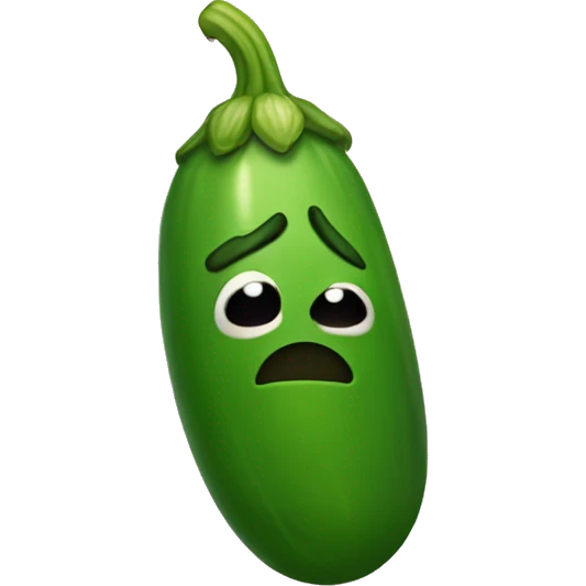 a sad pepino dancing emoji