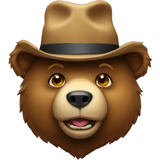 bear with hat emoji