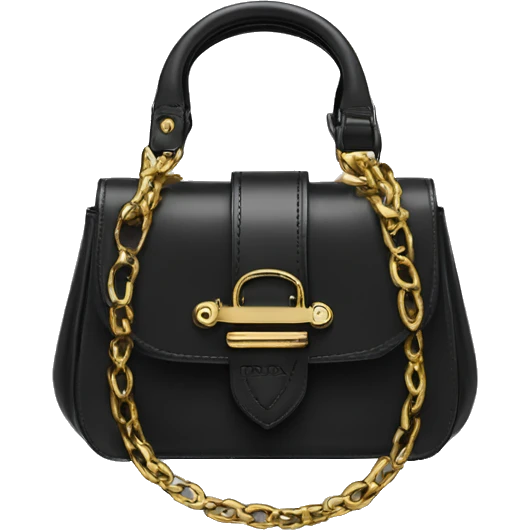fancy black shoulder bag prada emoji