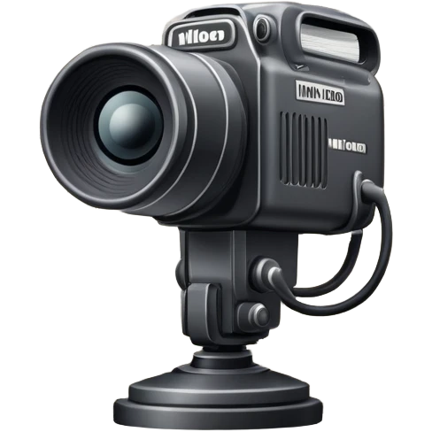 An icon featuring a microphone, a newspaper, a professional camera Nikon D5, representing journalism and mass media. The design includes headlines and imagery, symbolizing the spread of news and information. Transparent background highlights the power of communication and media. emoji