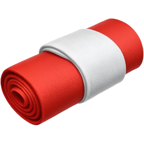 MMA hand wraps object icon, rolled boxing wraps, fabric texture, 3D cartoon, mobile game icon style, centered, clean background, no text, no watermark
 emoji
