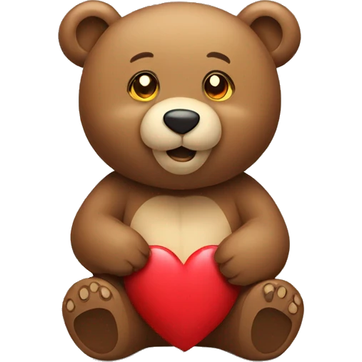 Bear with heart emoji