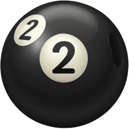 make a pool ball with the number 2 on it-make it black please emoji