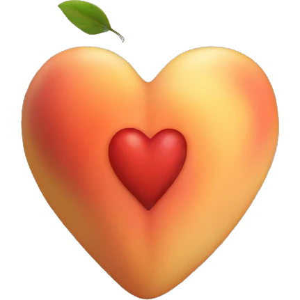 Peach heart emoji