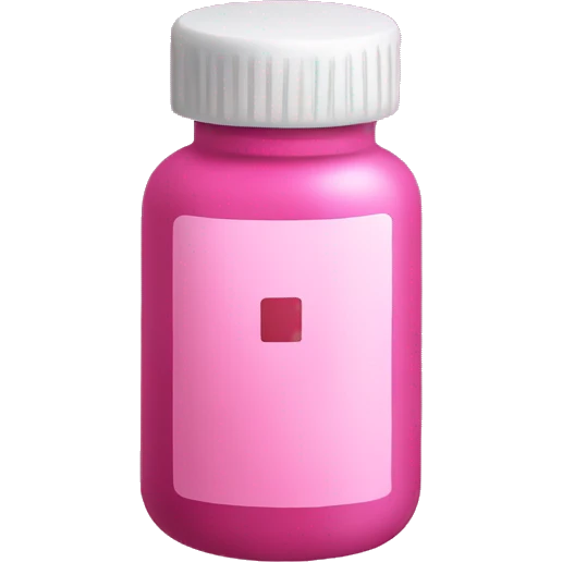 pink rx pill bottle emoji