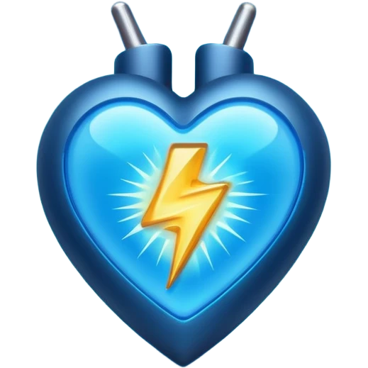 Electric electrical heart  emoji