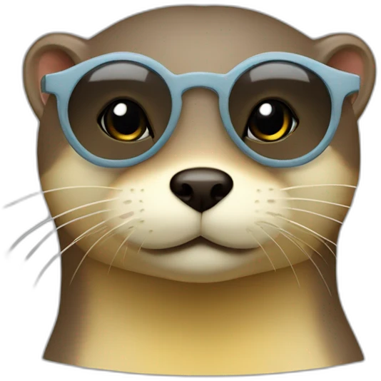 Loutre lunette soleil jaune  emoji
