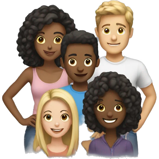 3 group of friends  emoji