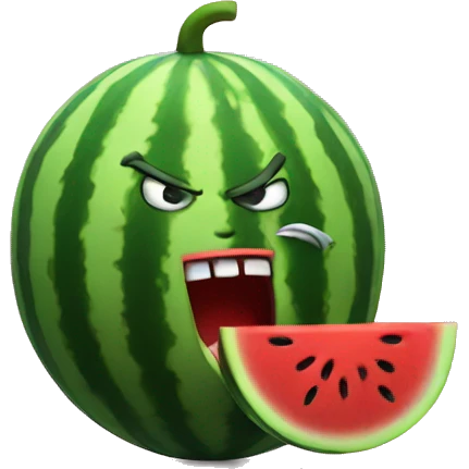 Angry watermelon emoji