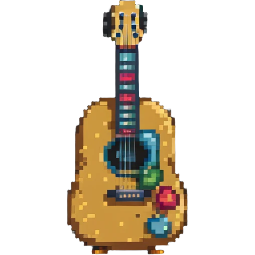 chicken nugget shaped like a guitar emoji