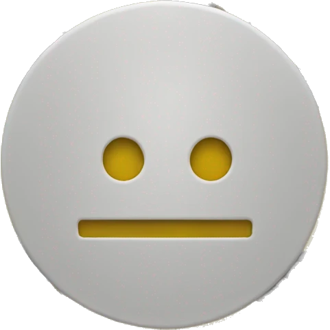 Yellow circle with whit outline and equal sign in the middle emoji