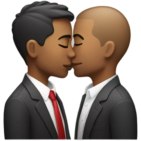 Gay kissing emoji