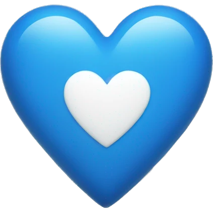 White and blue heart  emoji