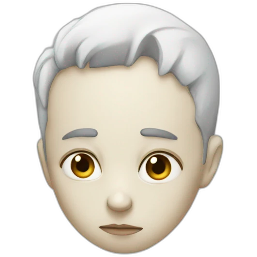 Sad white  emoji
