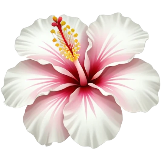 White hibiscus  emoji