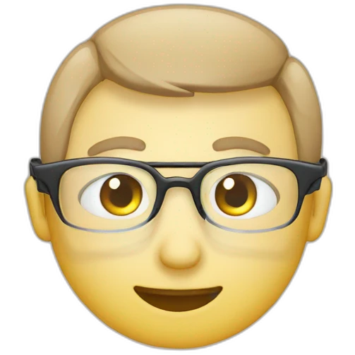 Eyeglasses with a strap on the eye emoji