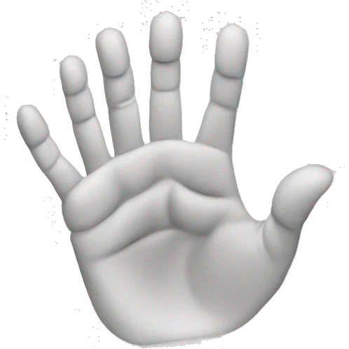 hand with 5 fingers emoji