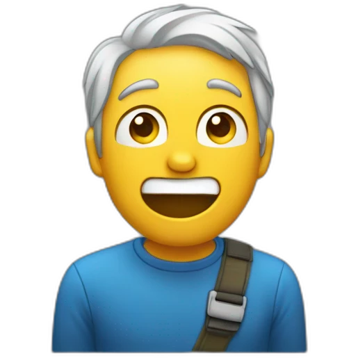 Homme qui pleure de rire emoji