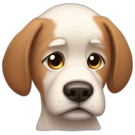 sad dog emoji